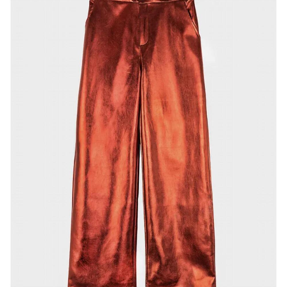 NEW AN'GE women's a pitty faux leather pants in carmine